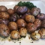 how to cook with air frying multicolored roasted potatoes