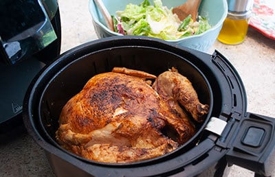 whole chicken cooked in air fryer basket