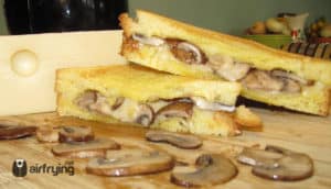 Mushroom Swiss Grilled Cheese Cooked Air Fryer
