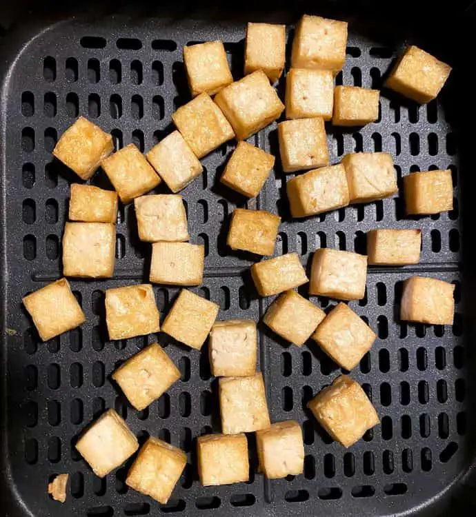 air fried tofu in Cosori air fryer