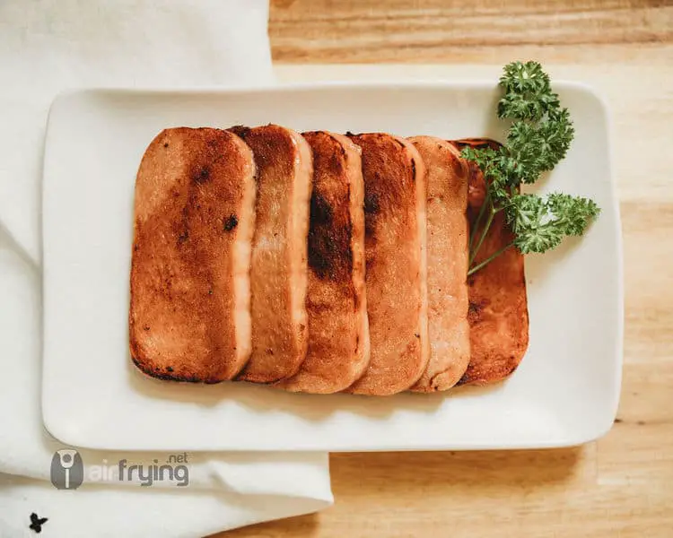 plate of air fried spam
